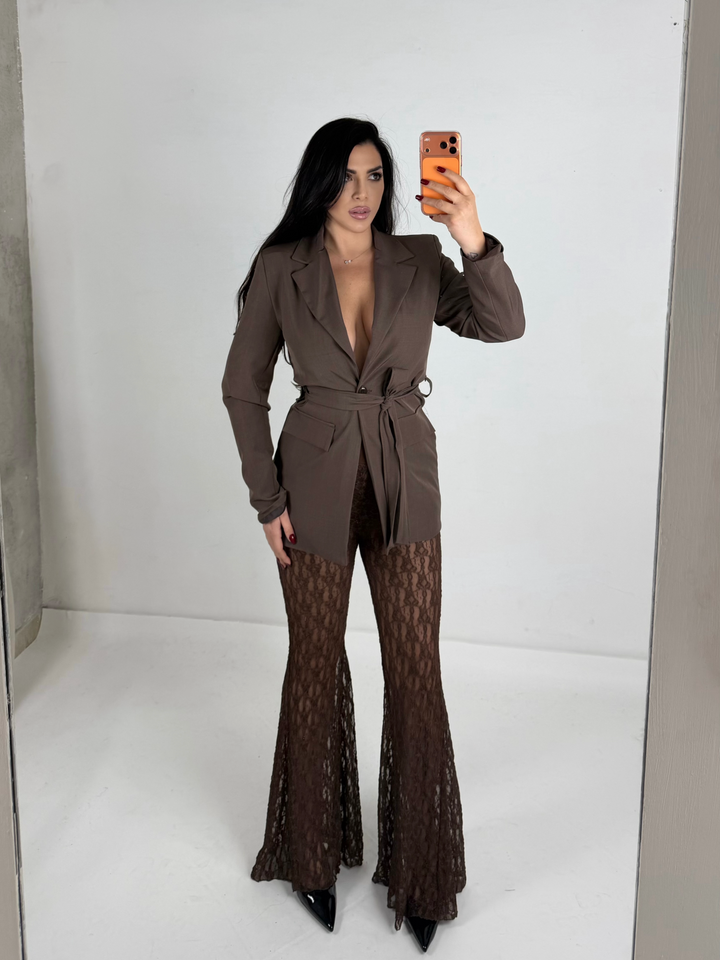 Giacca con fusciacca “Choco”