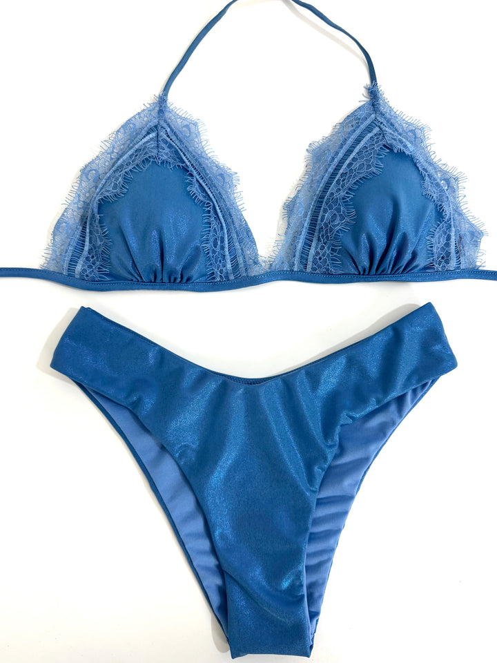 Costume in satin con pizzo “Sirena”