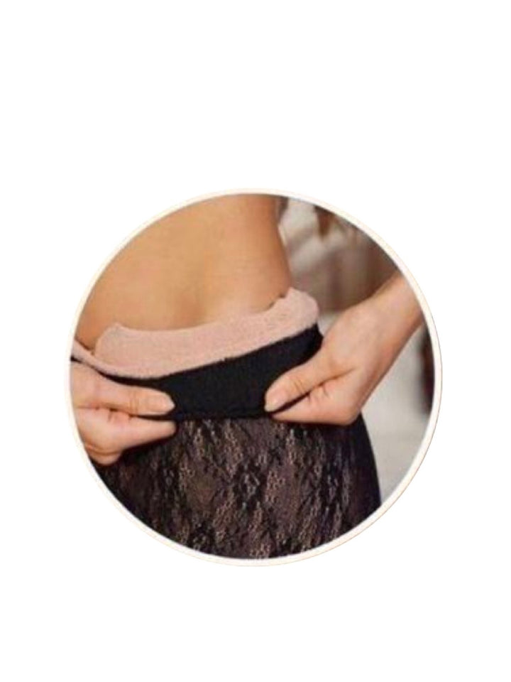 Calze felpate in pizzo