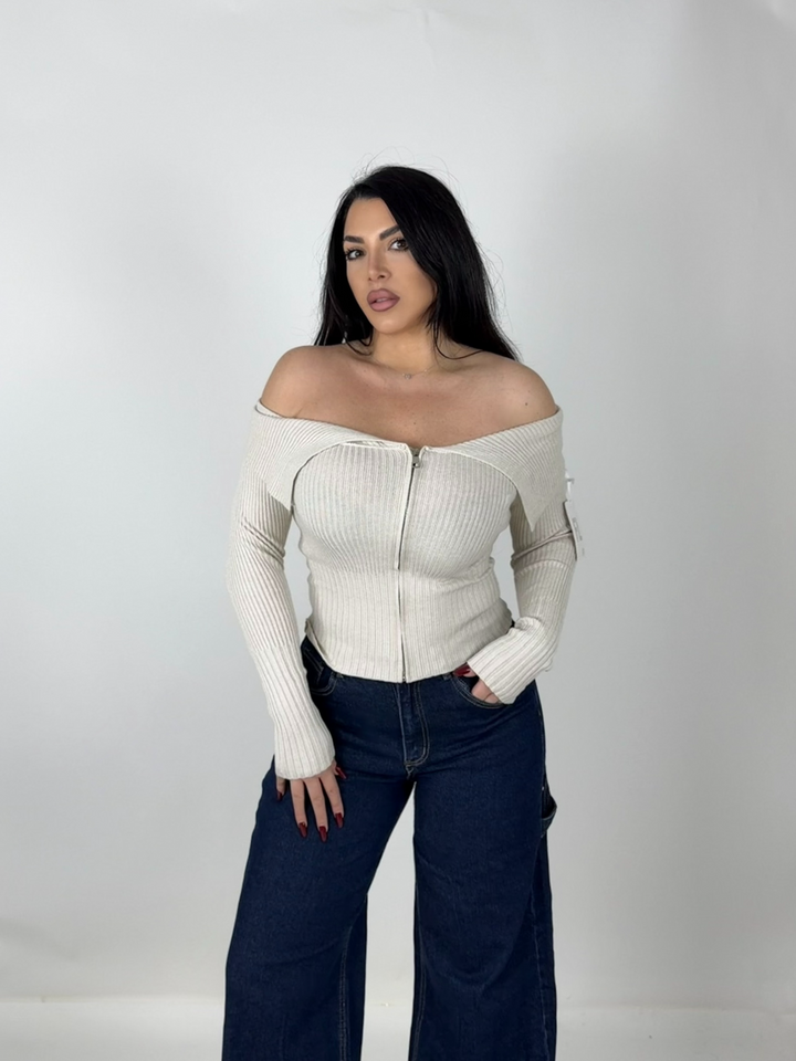 Maglione a costine “Elettra”