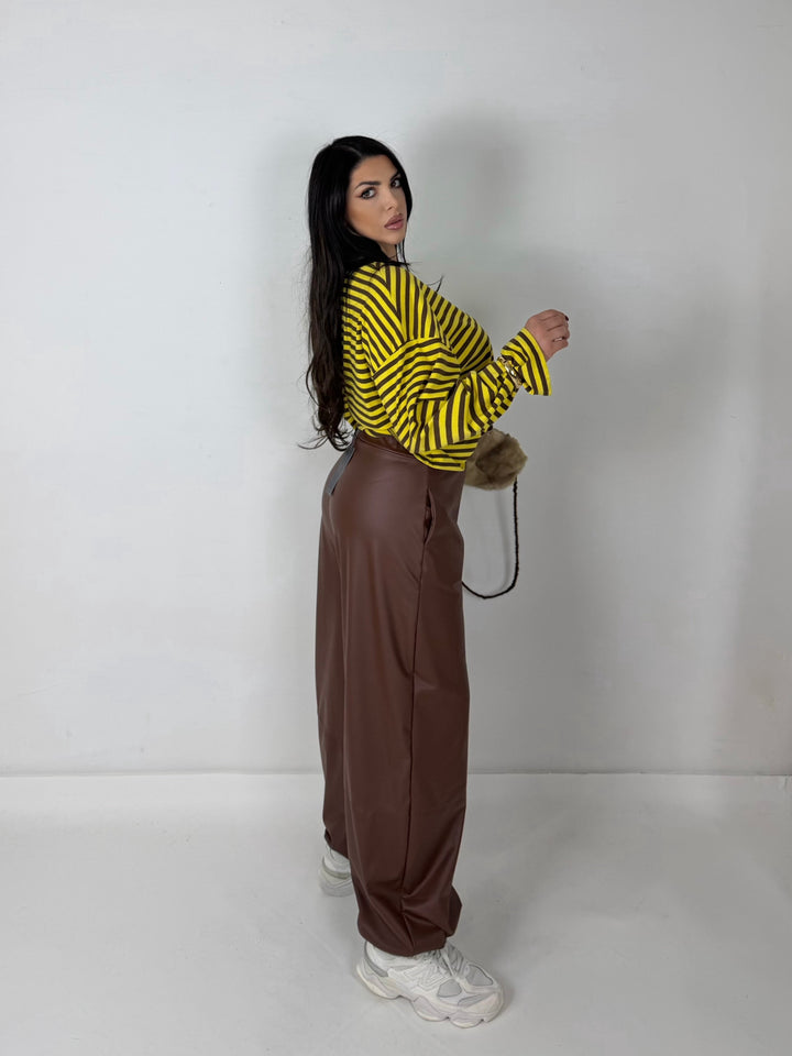 Pantaloni balloon in eco pelle “Candy”