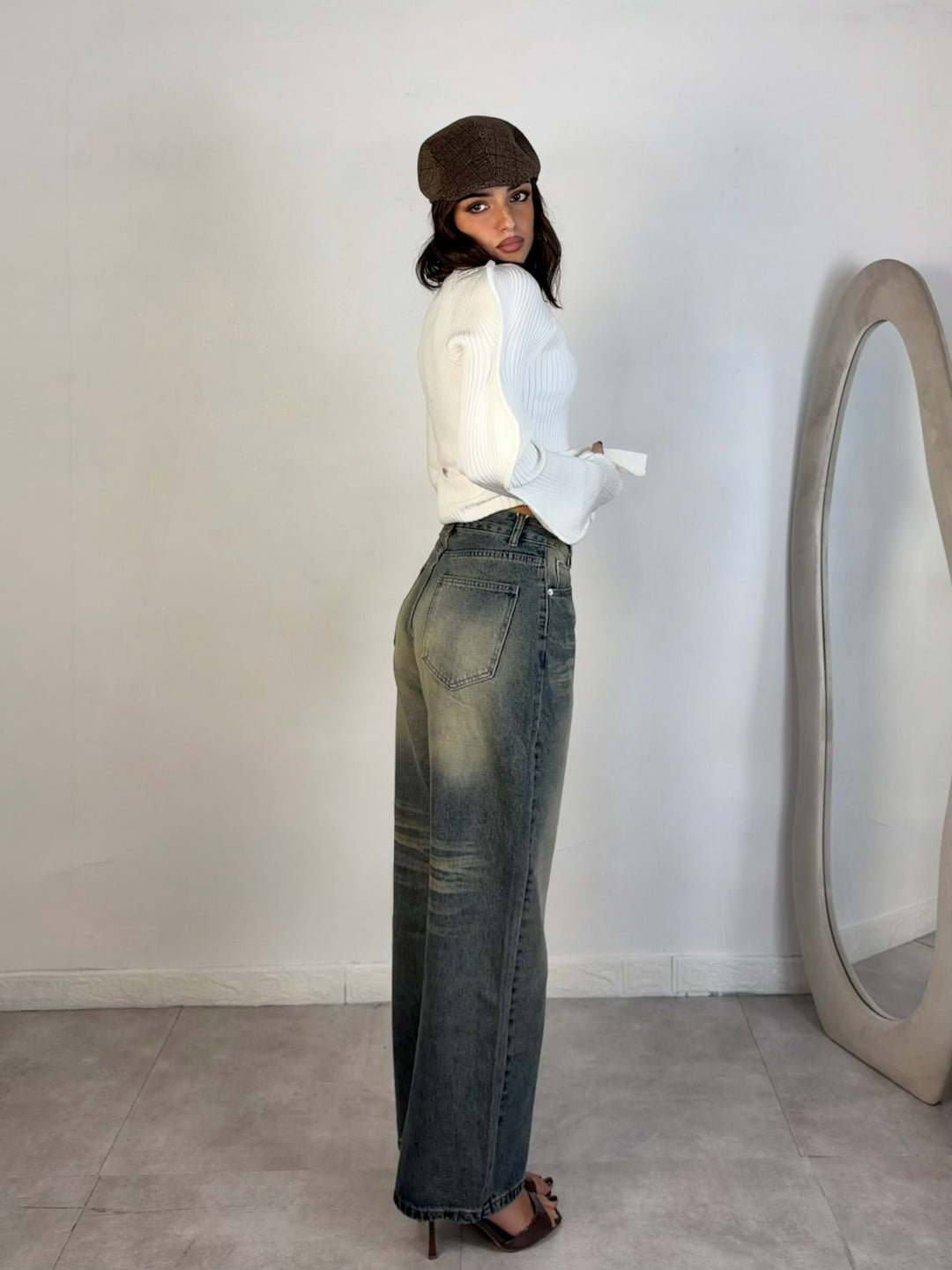 Jeans buggy sabbiato “Vintage washed”