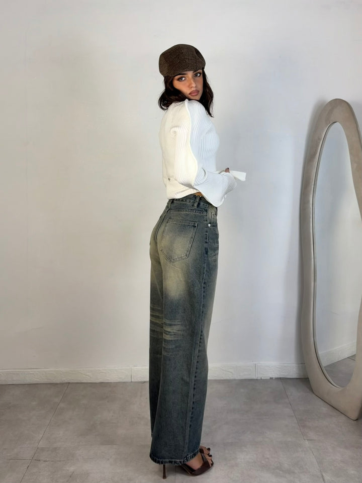 Jeans buggy sabbiato “Vintage washed”