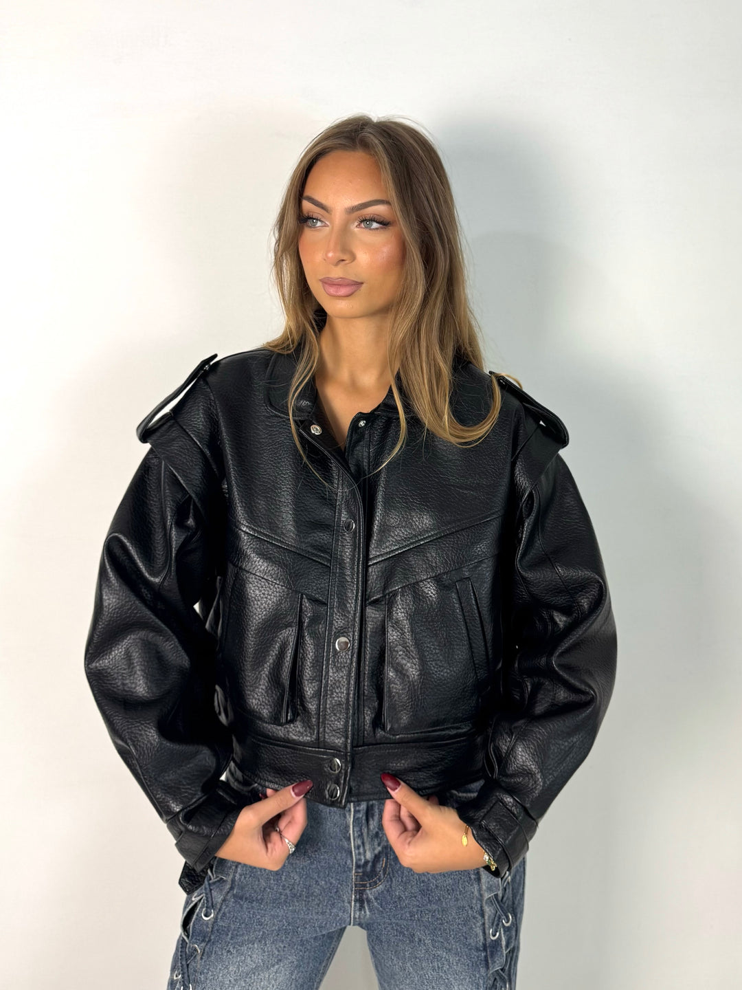 Giubbotto in eco pelle “Saint”