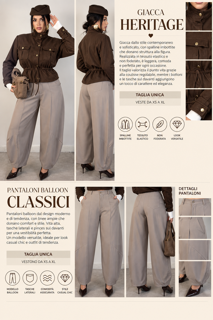 Pantaloni balloon “Heritage”