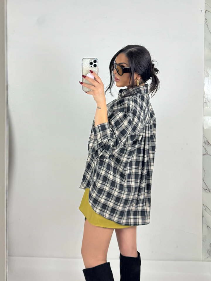 Camicia in flanella con spalline imbottite “Sarah”