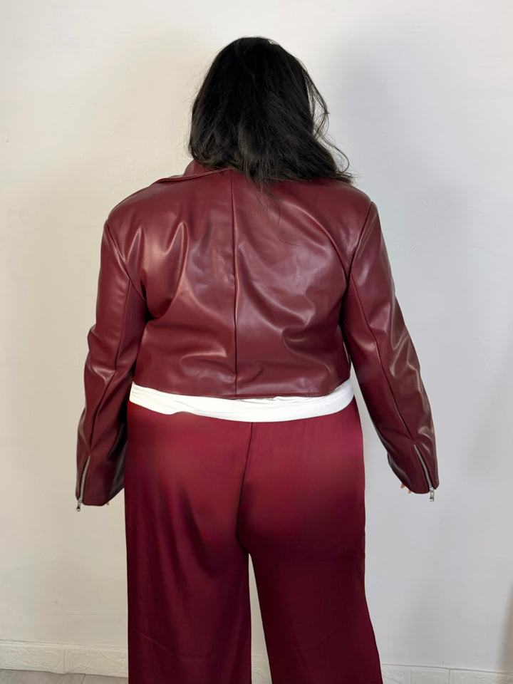 Chiodo in eco pelle “Roxane”
