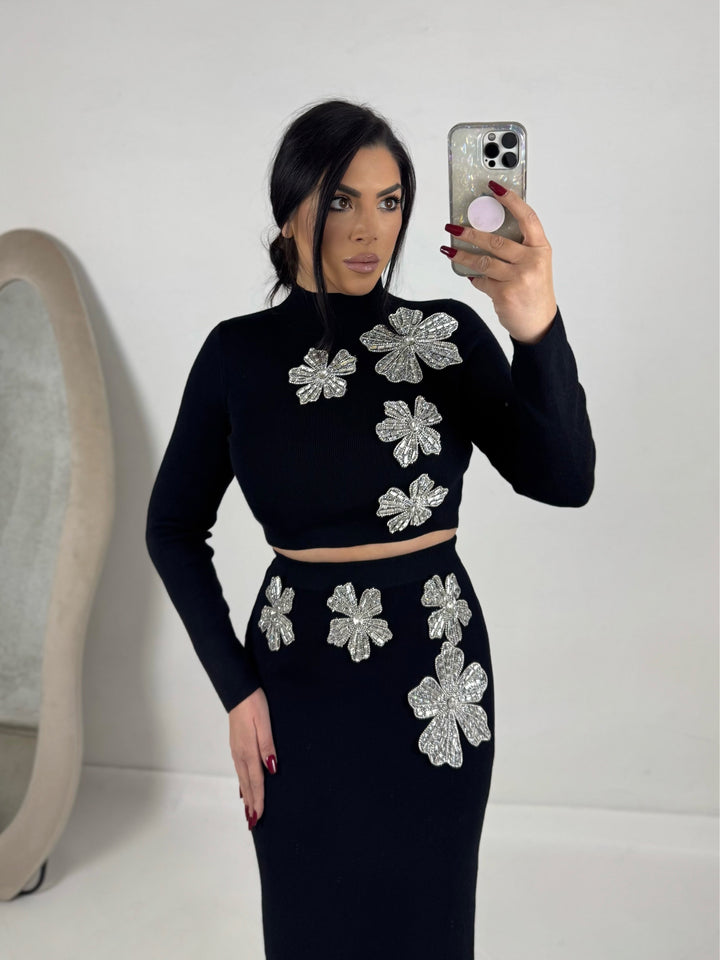 Coordinato in lana rasata “Stellar”