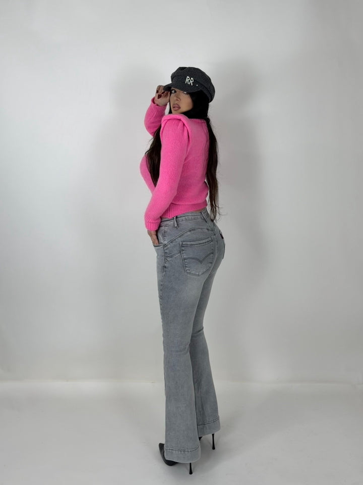 Jeans a zampa elastico “Mary”