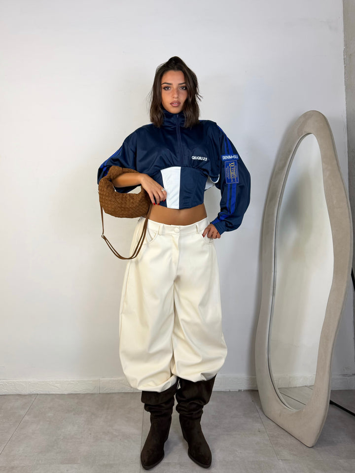 Pantaloni balloon in eco pelle “Addes”