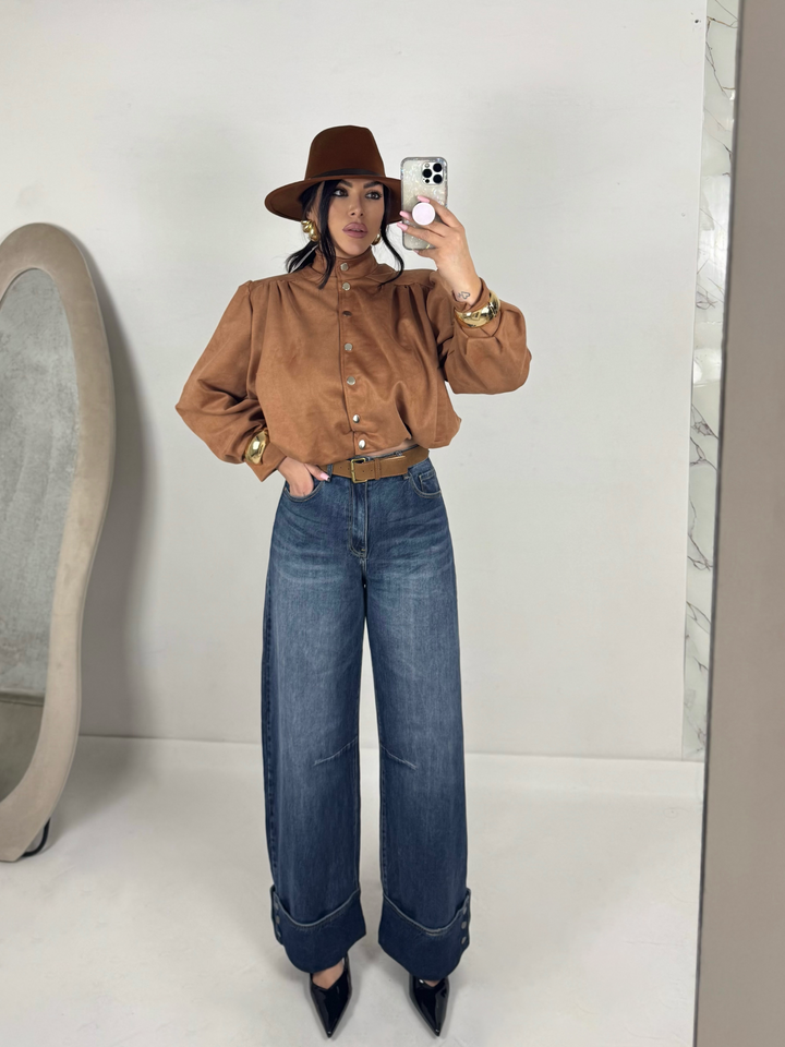 Jeans balloon con cintura “Karma”