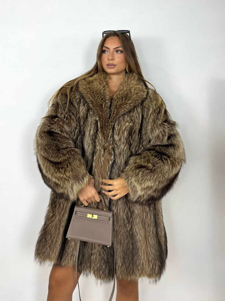 Pelliccia in marmotta Vintage 80