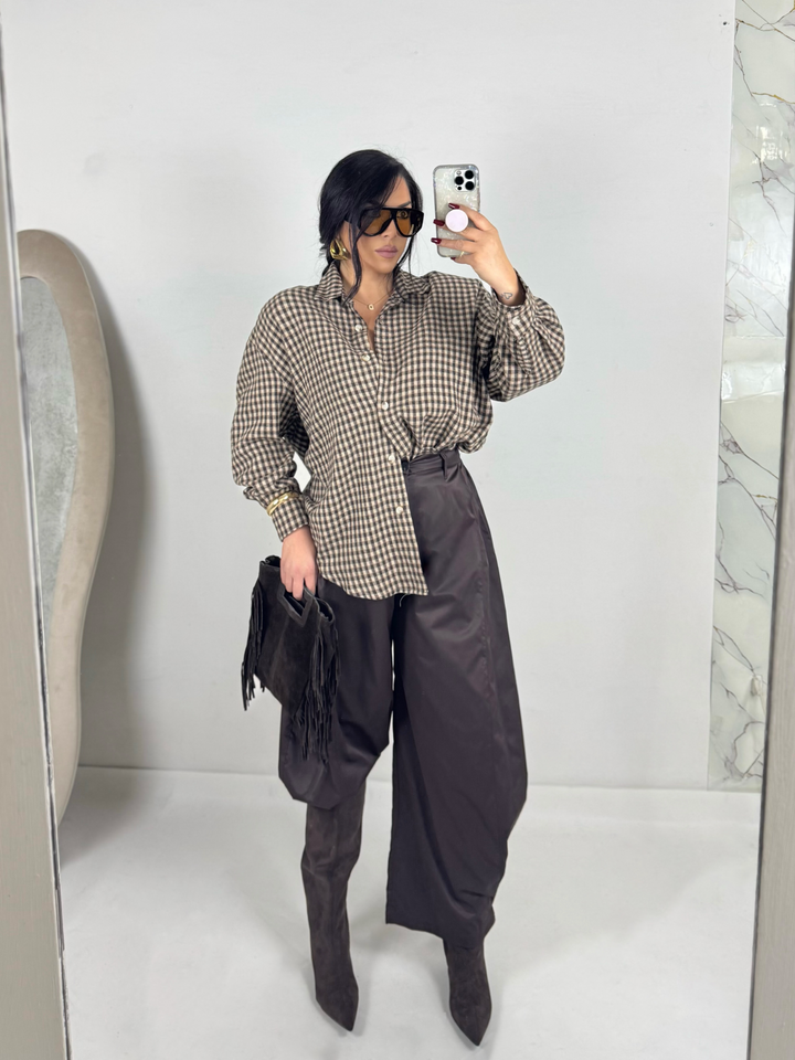 Camicia in flanella con spalline imbottite “Sarah”