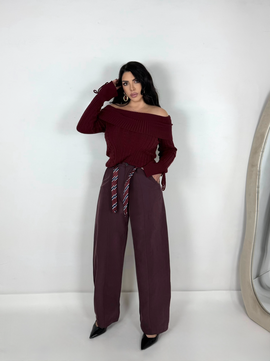 Pantaloni balloon con cravatta “Emily”