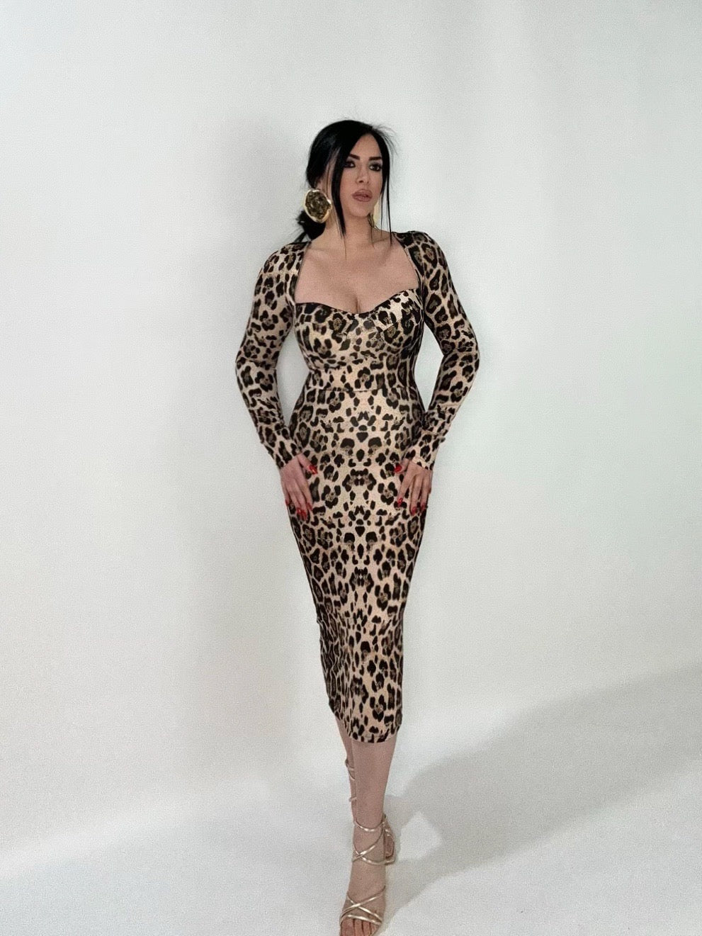 Abito longuette con coppe preformate “Femme”