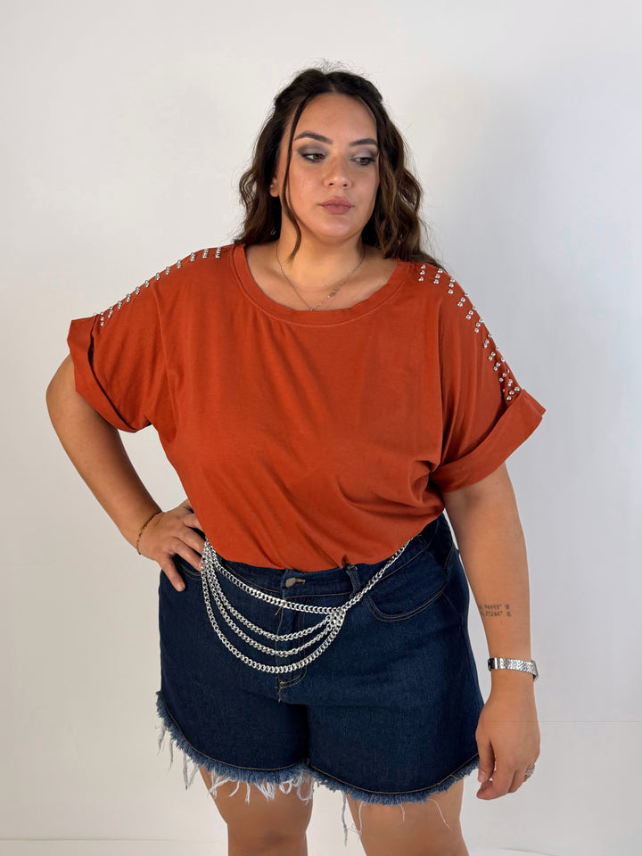 T shirt con borchie  “Dalila”