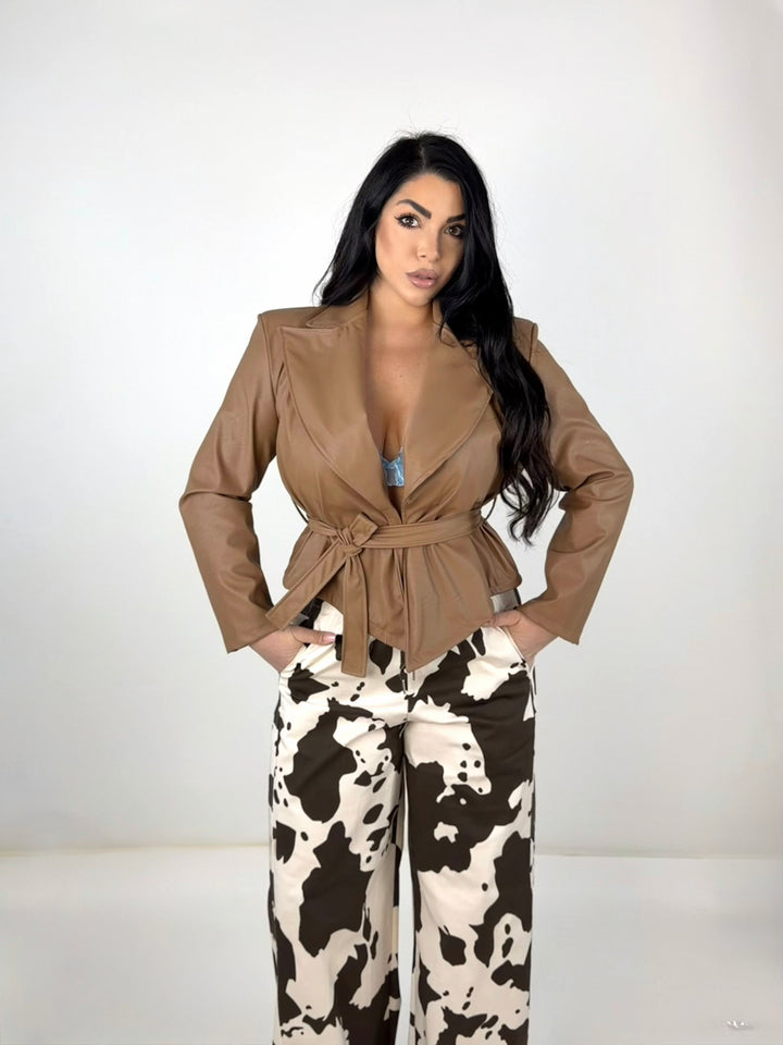 Giacca in eco pelle “Sienna”