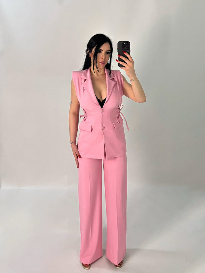 Tailleur con lacci in vita “Monique”