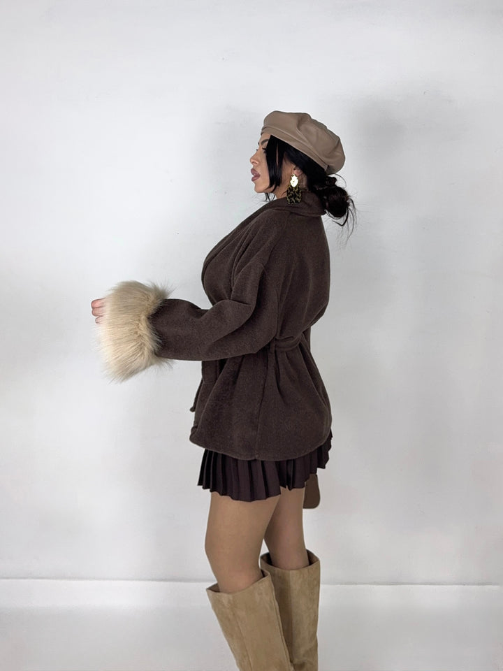 Cappotto con eco pelliccia “Allure”