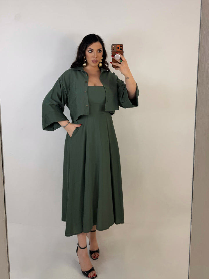 Coordinato abito e camicia “Brigitte”