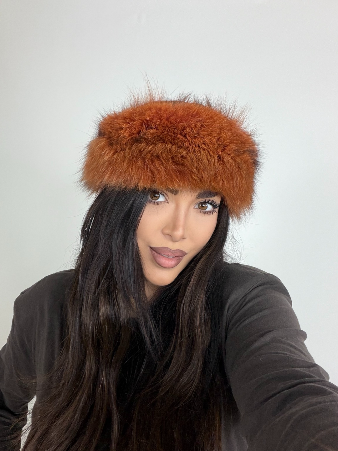 Set Fascia e polsini in Vera pelliccia di volpe vintage 03