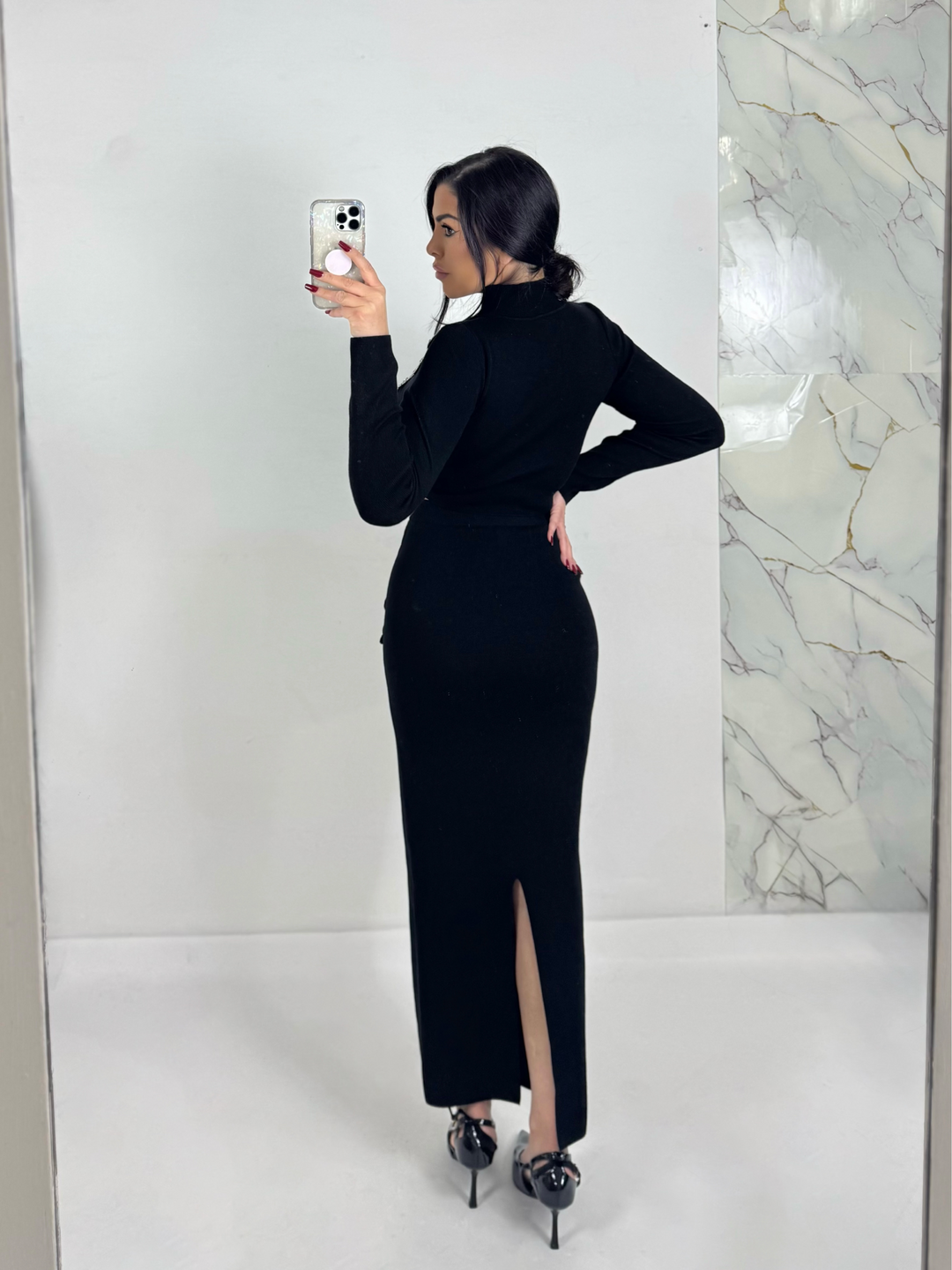 Coordinato in lana rasata “Stellar”