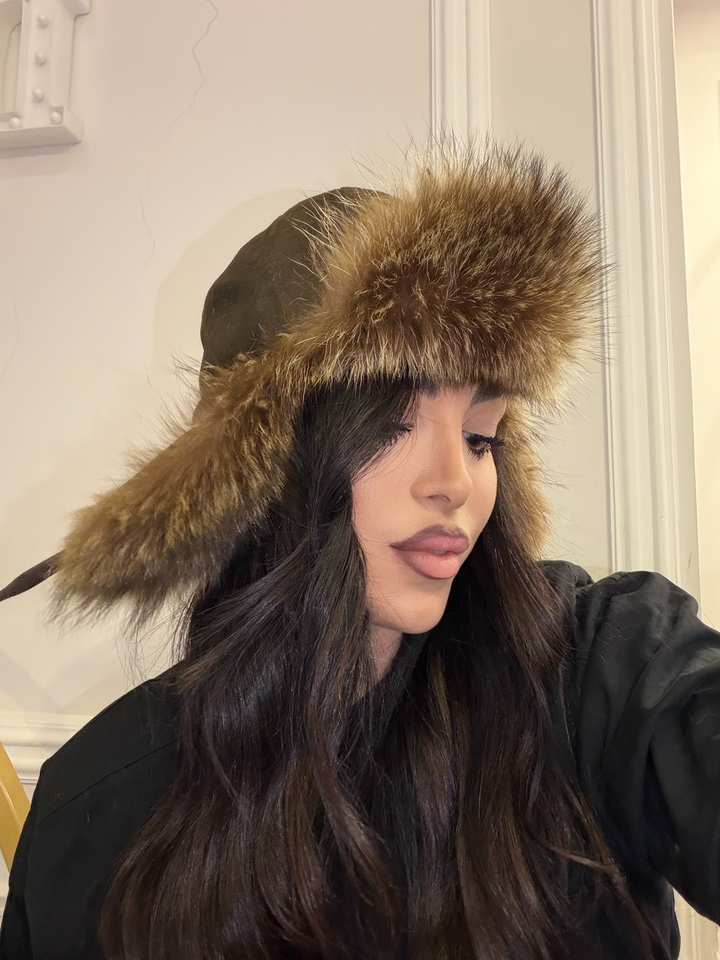 Colbacco in vera pelliccia di volpe vintage 08