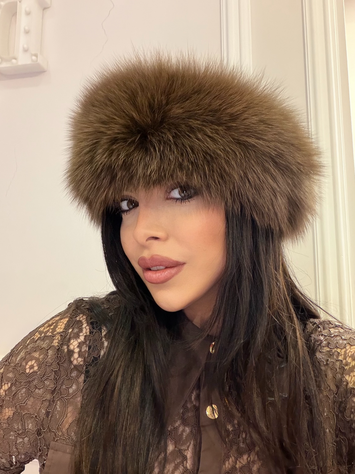 Fascia per capelli in vera pelliccia di volpe 02