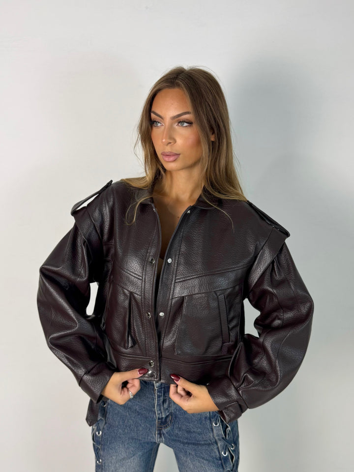 Giubbotto in eco pelle “Saint”