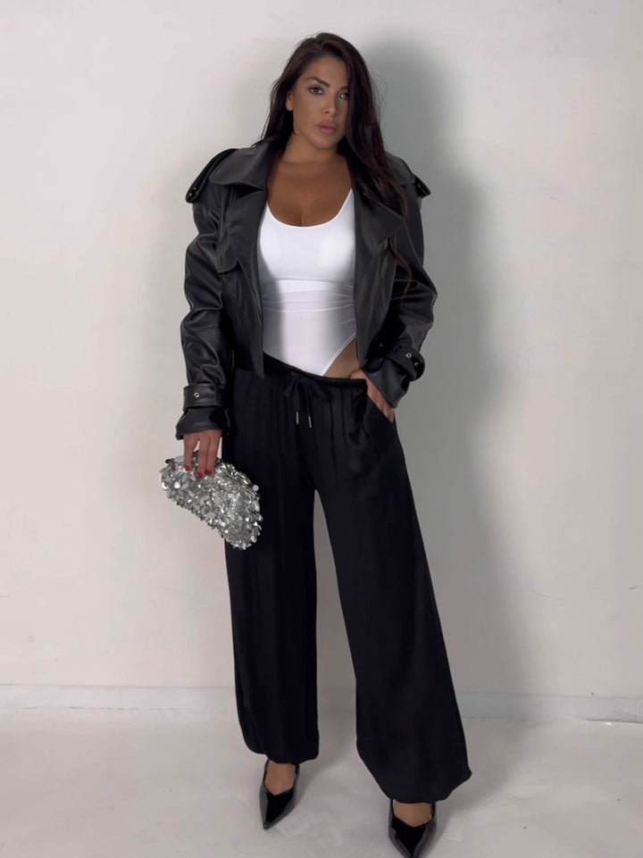Pantaloni in raso balloon “Zahra”