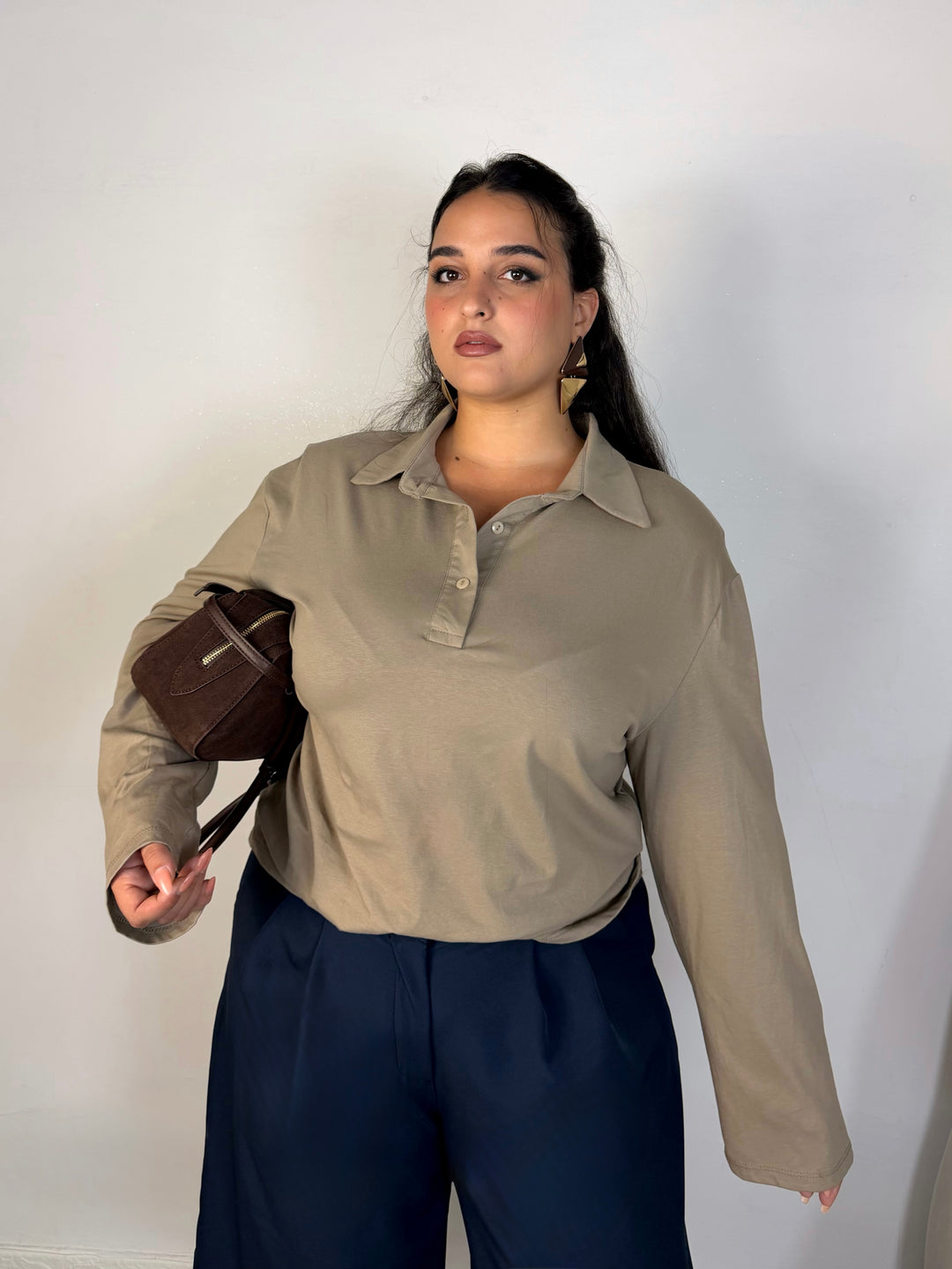 Polo oversize con spalline “Dalila”