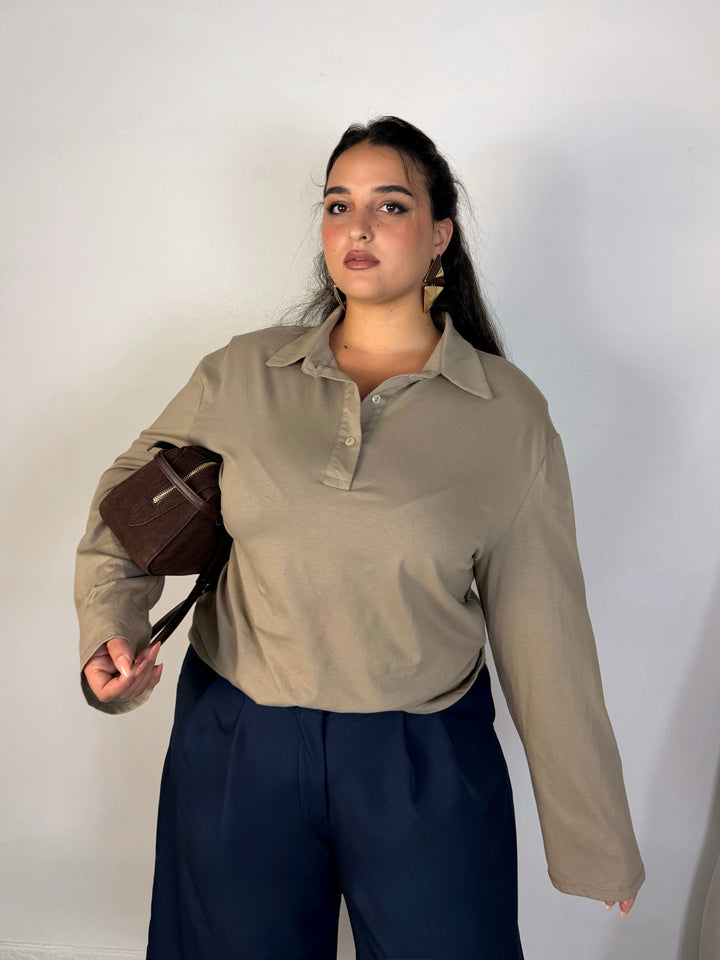 Polo oversize con spalline “Dalila”