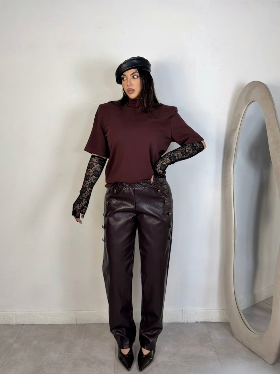 Pantaloni in eco pelle “Supreme”