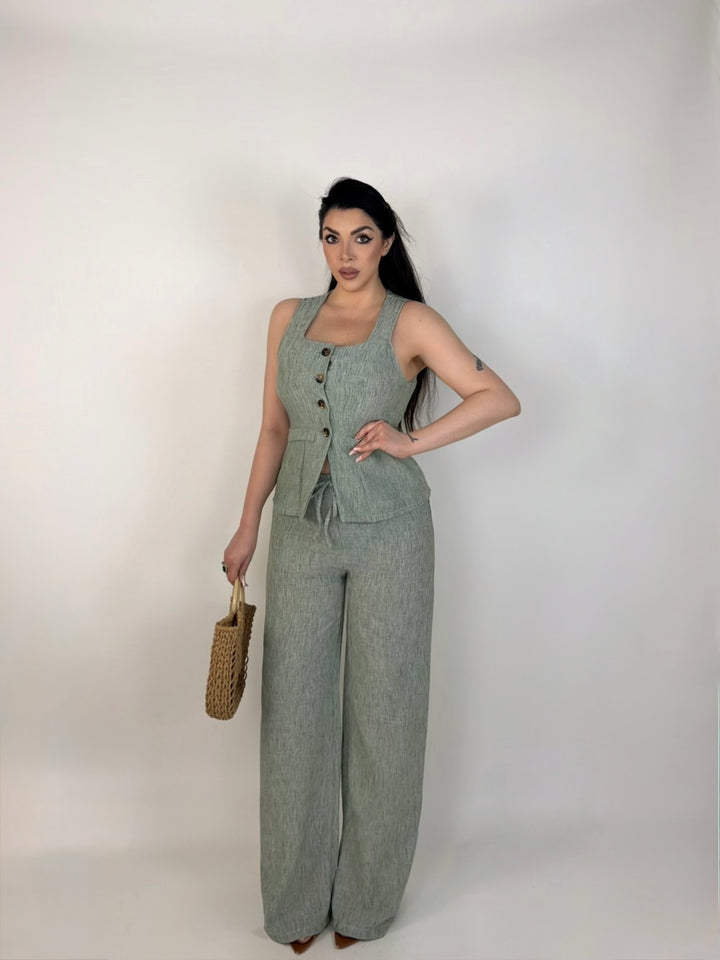 Tailleur in lino “Grace”