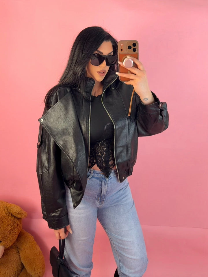 Giubbotto in eco pelle “Energy”