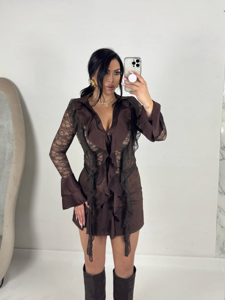 Camicia in pizzo “Crystal”