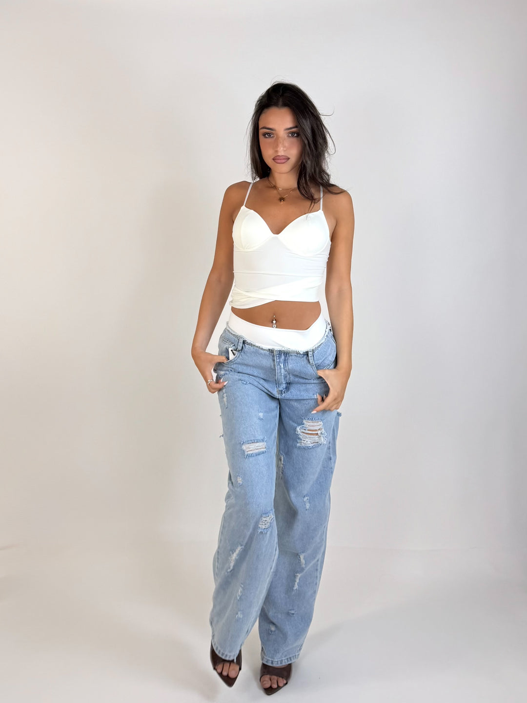 Jeans con strappi “Double”