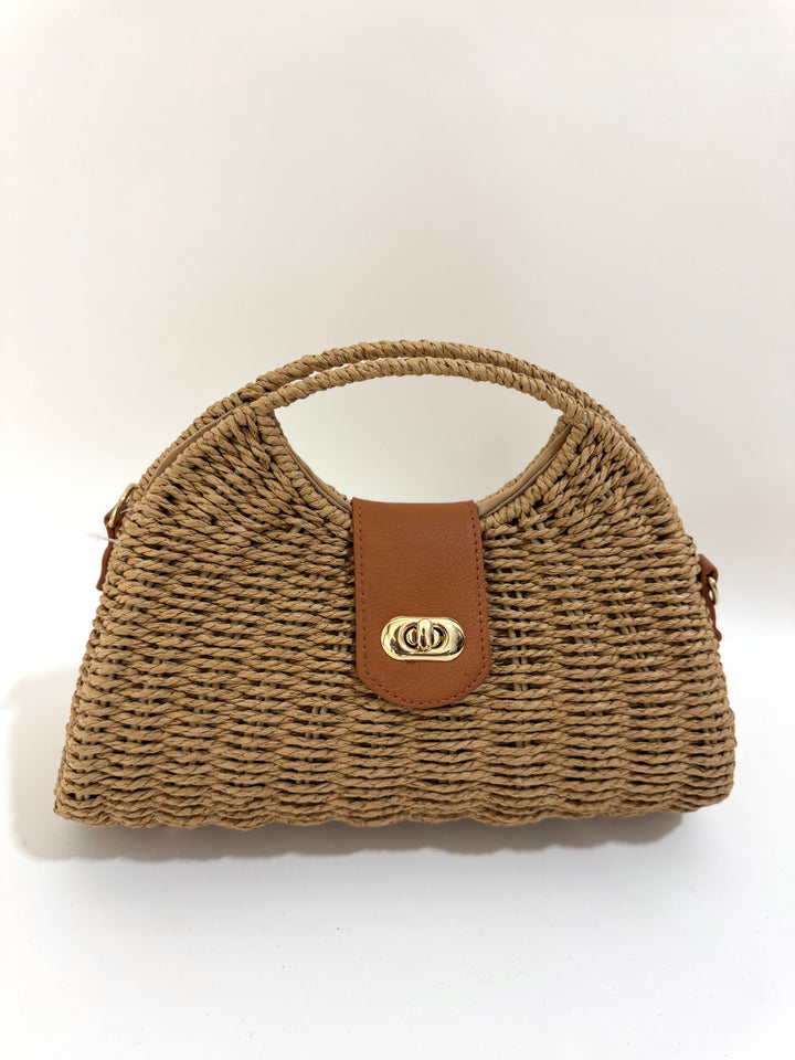 Borsa in rafia rigida “Riviera”