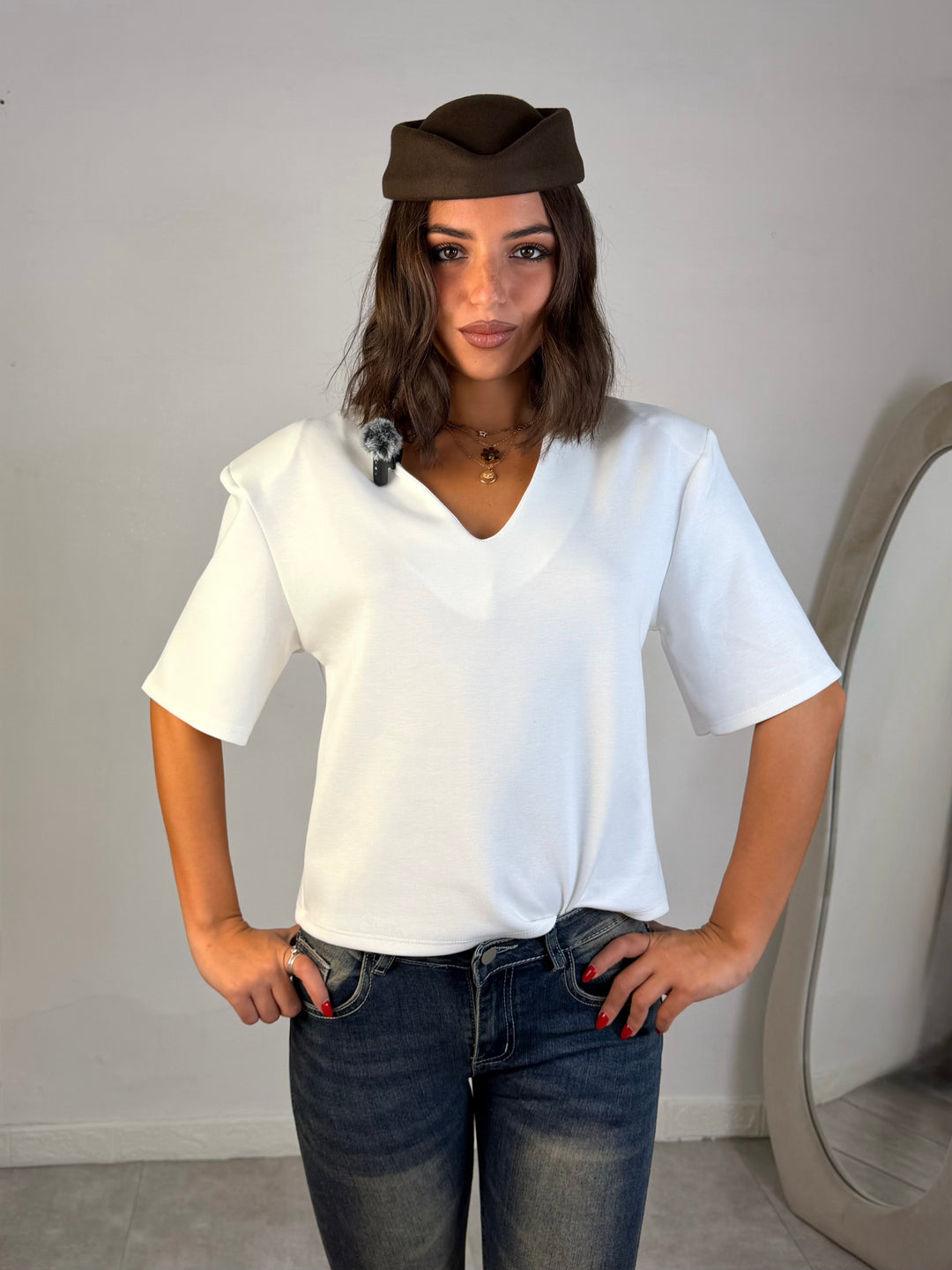 Maglia con spalline “Zaira”