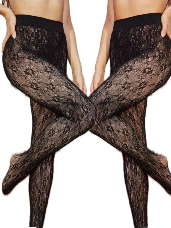 Calze felpate in pizzo