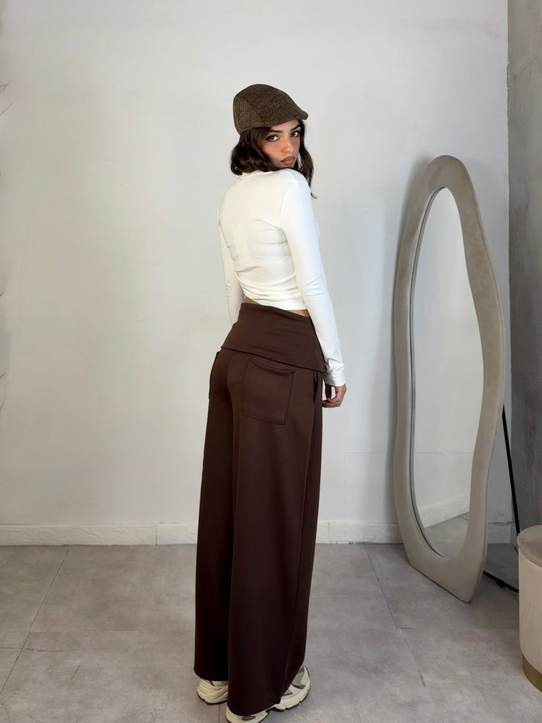 Pantaloni con rever