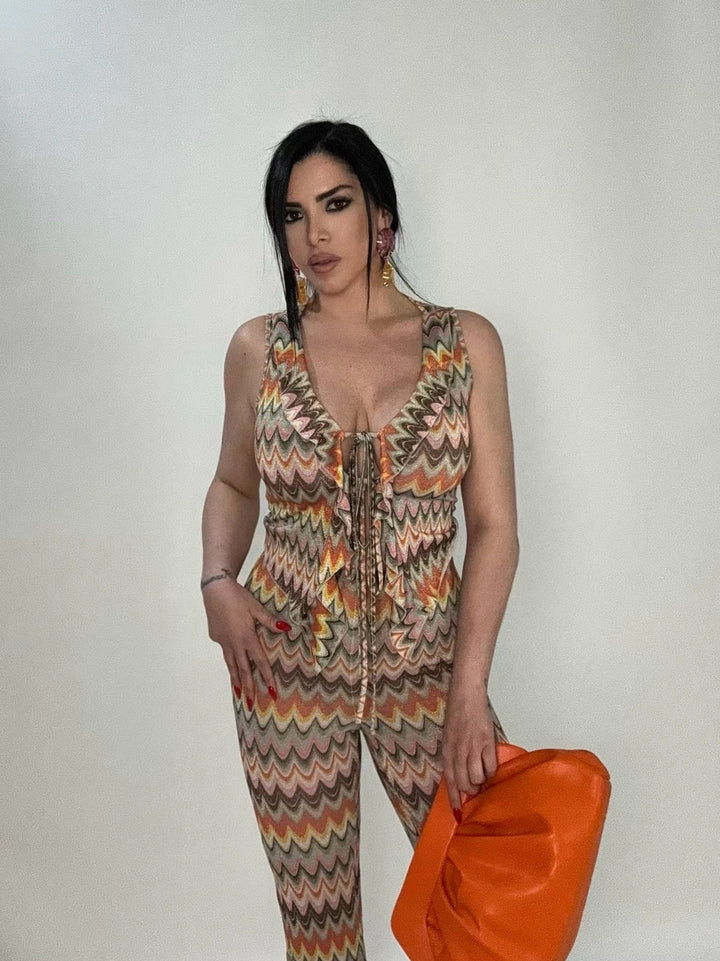 Coordinato in lurex “Boho Chic”