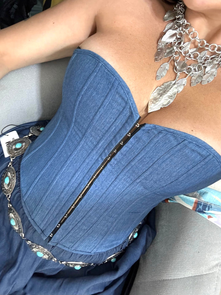 Corpetto steccato “Denim”