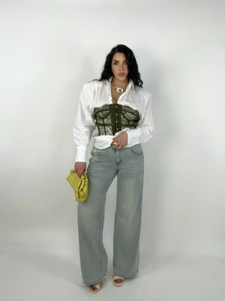 Jeans elastico a palazzo “Ivonne”