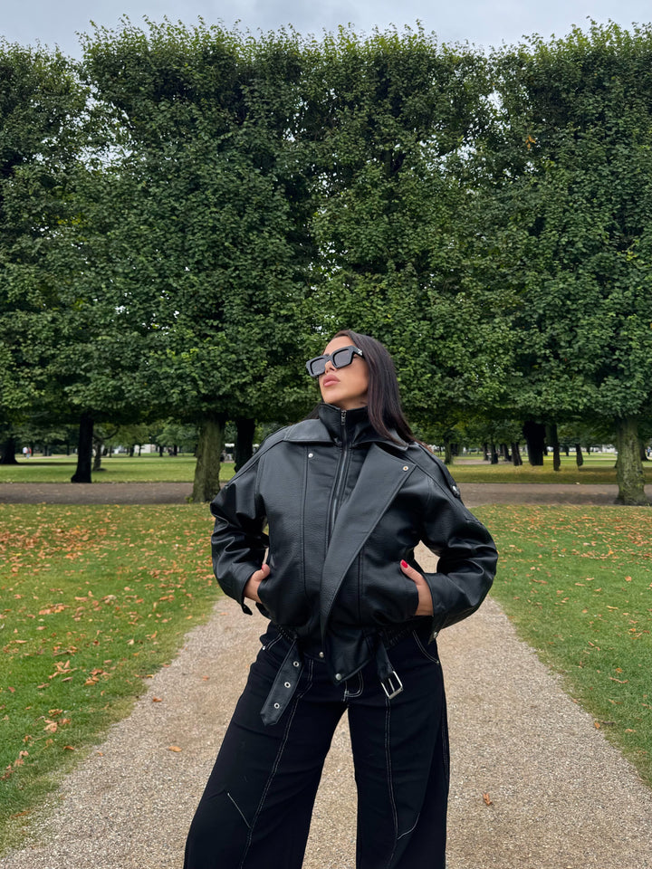 Giubbotto chiod in eco pelle “Rebel”