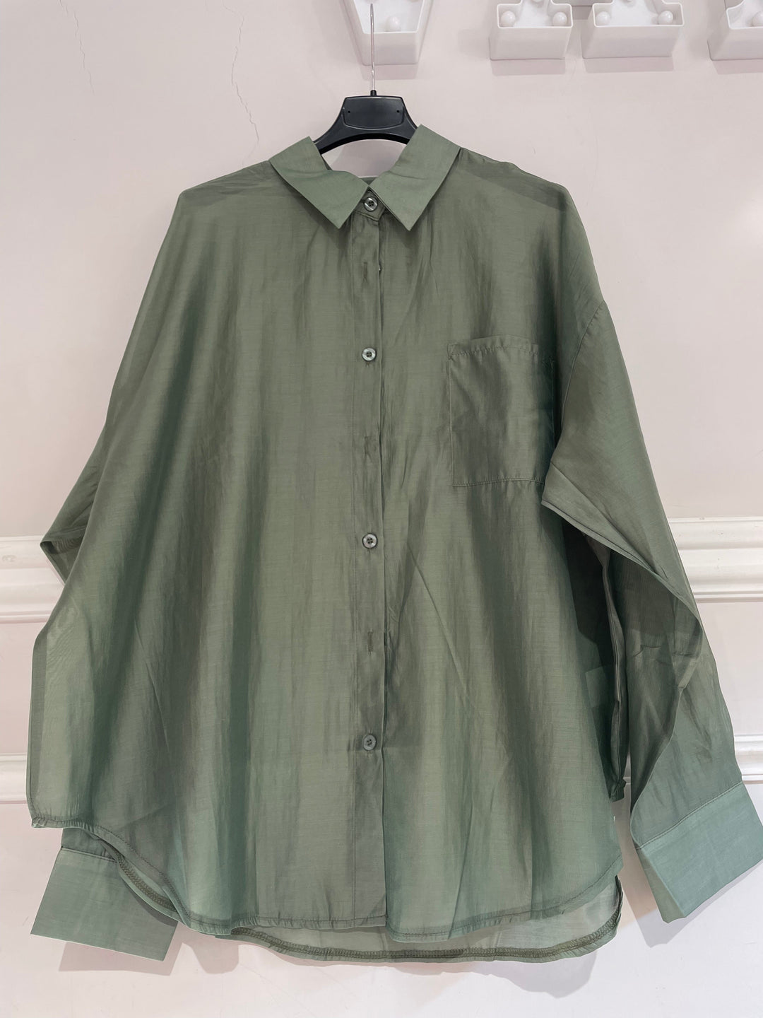 Maxi camicia in organza “Tulum”