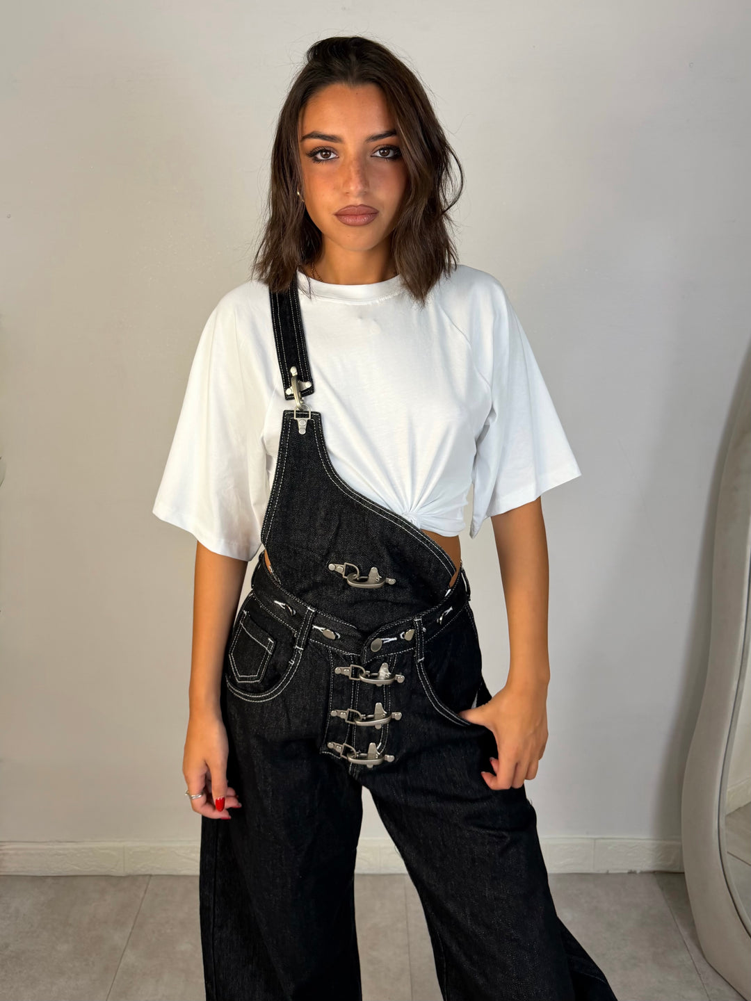Salopette in jeans “Yvonne”