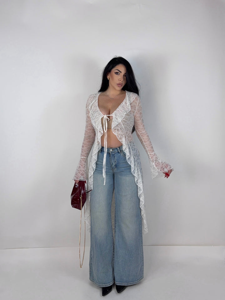 Camicia in pizzo “Aura”