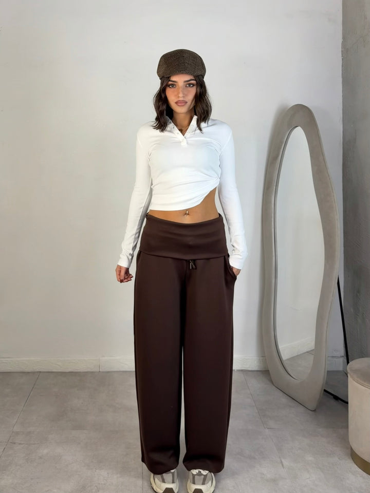 Pantaloni con rever