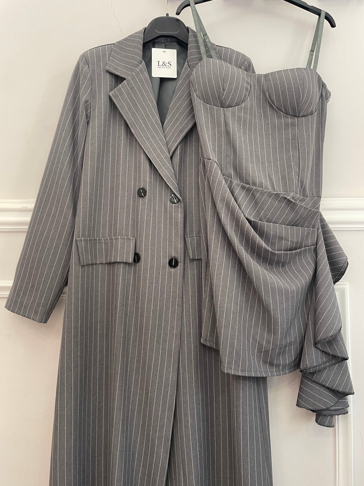 Coordinato gessato giacca e vestito “Special”